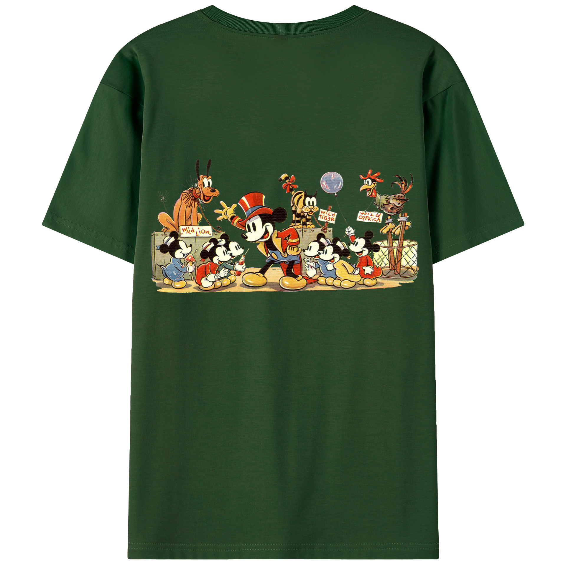 （画像用） ミッキーマウス Mickey Mouse 綿100％半袖Tシャツ（背面プリント）